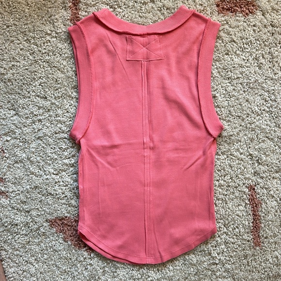 Free People / We the Free Kate Tank Top. Size S. Color: Bright Pink. - Picture 3 of 3
